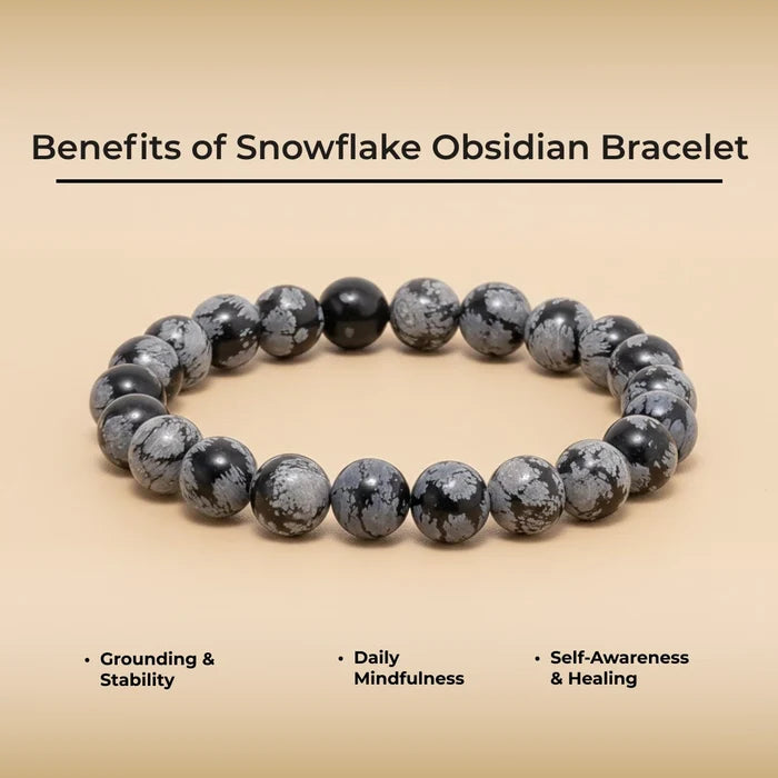 Snowflake Obsidian Bracelet - view 4