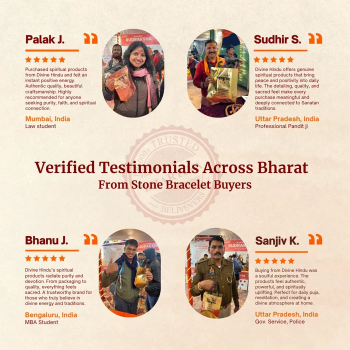 Divine Hindu customer trust, quality & authenticity information graphic