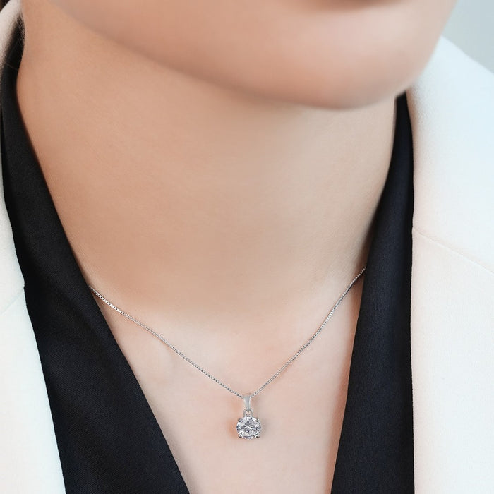 Solitaire 925 Silver Necklace Chain Gift Hamper