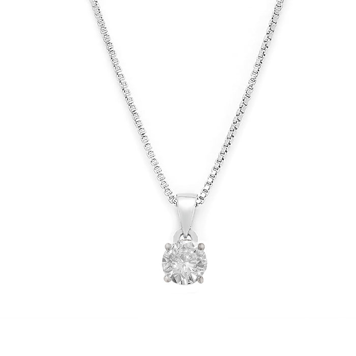 Solitaire 925 Silver Necklace Chain Gift Hamper