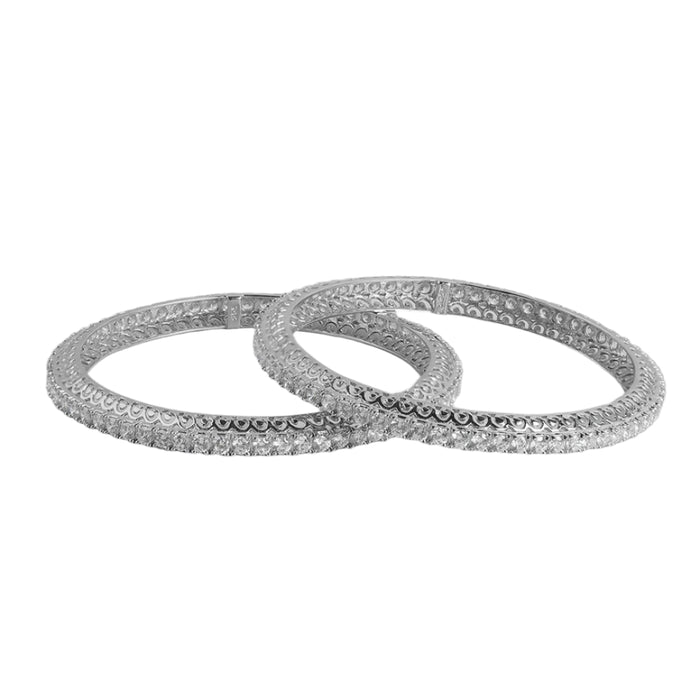 Solitaire 925 Sterling Silver Bangles