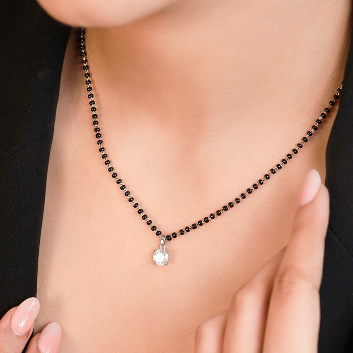 Solitaire 925 Sterling Silver Mangalsutra