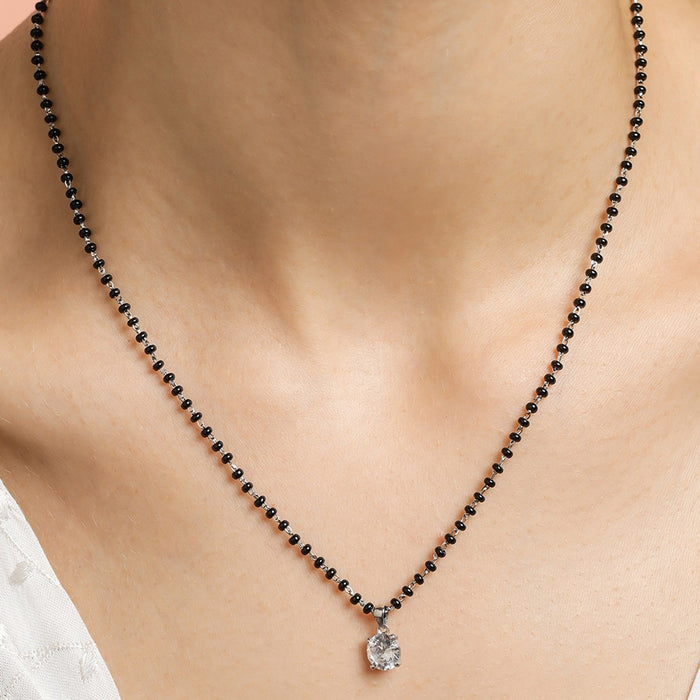 Solitaire 925 Sterling Silver Mangalsutra