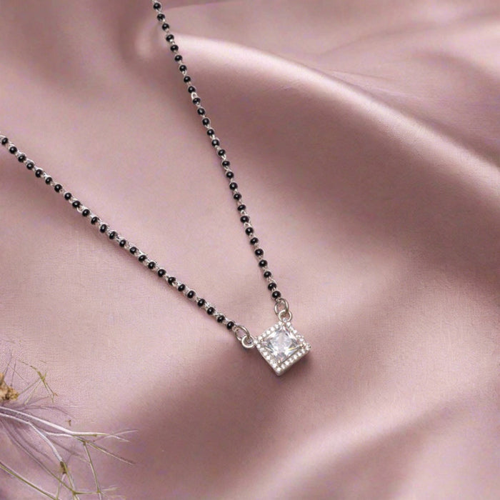 Solitaire CZ 925 Sterling Silver Mangalsutra