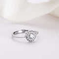 Solitaire CZ Studded 925 Sterling Silver Ring (Adjustable)