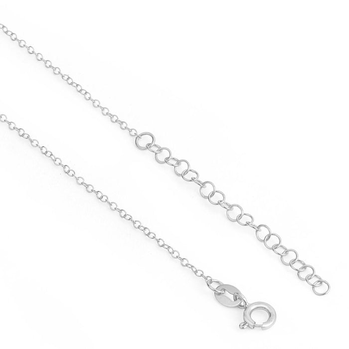 Solitaire Halo Rhodium Plated 925 Sterling Silver Mangalsutra