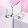 Solitaire Rhodium Plated 925 Sterling Silver Jewellery Combo