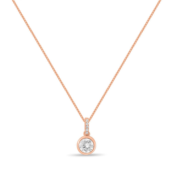 Solo Sparkle Rose Gold Plated 925 Sterling Silver Jewellery Set
