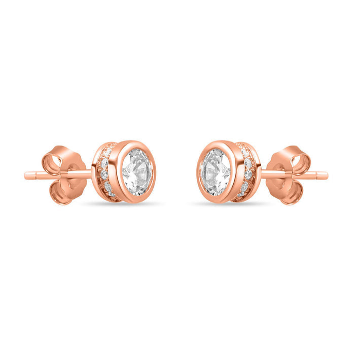 Solo Sparkle Rose Gold Plated 925 Sterling Silver Jewellery Set