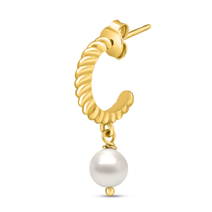 Solstice Pearl Gold Plated 925 Sterling Silver Earrings