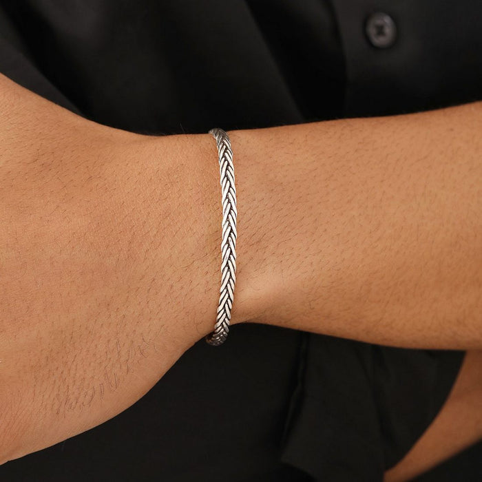 Sophisticated 925 Sterling Silver Men's Cuff Bracelet