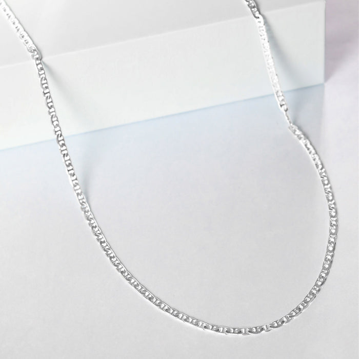 Sophisticated 925 Sterling Silver Men's Linked Chain