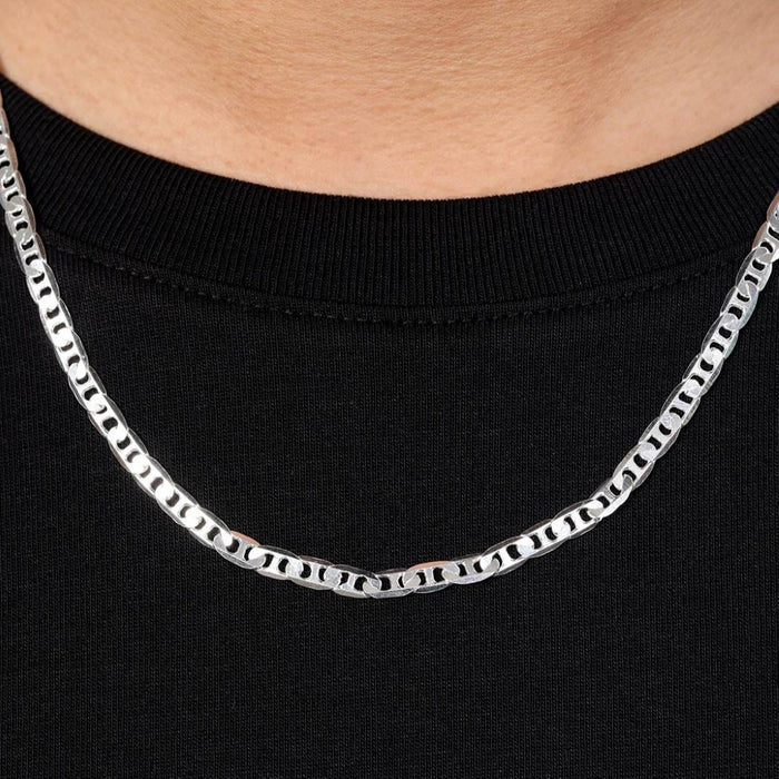 Sophisticated 925 Sterling Silver Men's Linked Chain