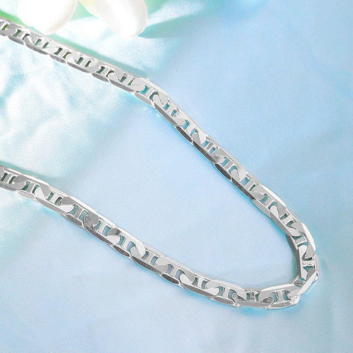 Sophisticated 925 Sterling Silver Men's Linked Chain