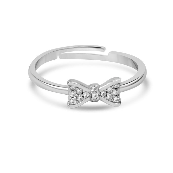 Sparkling Bloom Rhodium Plated 925 Sterling Silver Ring