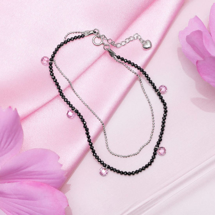 Sparkling Harmony Rhodium Plated 925 Sterling Silver Bracelet