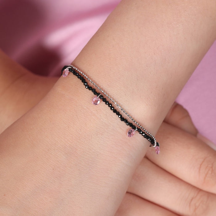 Sparkling Harmony Rhodium Plated 925 Sterling Silver Bracelet