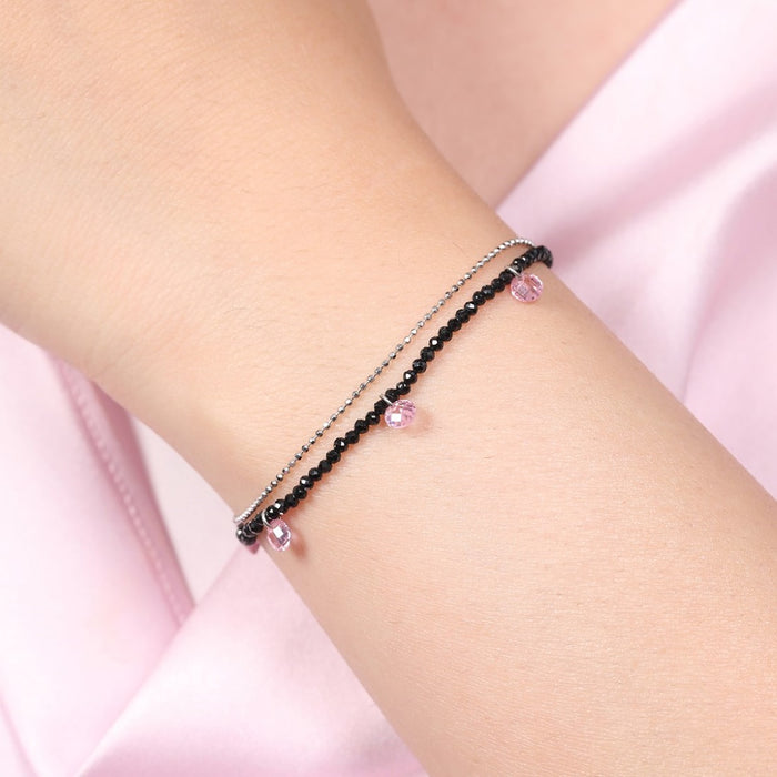 Sparkling Harmony Rhodium Plated 925 Sterling Silver Bracelet