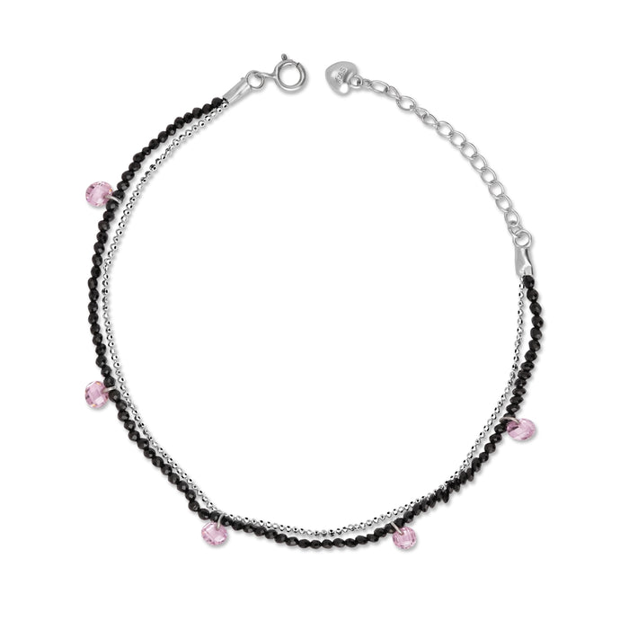 Sparkling Harmony Rhodium Plated 925 Sterling Silver Bracelet