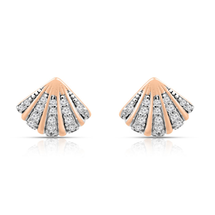Sparkling Rose Gold Plated 925 Sterling Silver Earrings