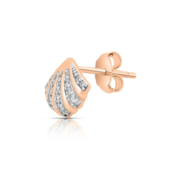 Sparkling Rose Gold Plated 925 Sterling Silver Earrings