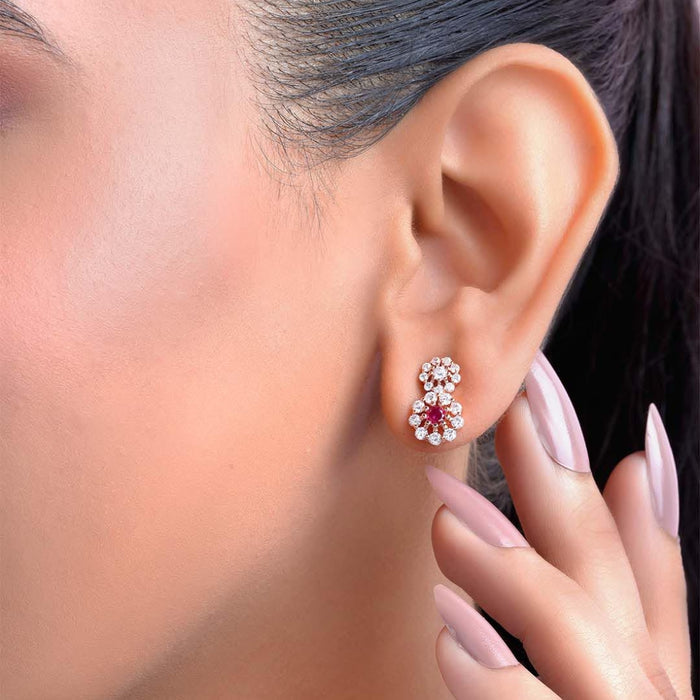 Sparkling Rose Gold Plated 925 Sterling Silver Jewellery Set