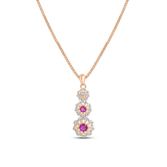 Sparkling Rose Gold Plated 925 Sterling Silver Jewellery Set