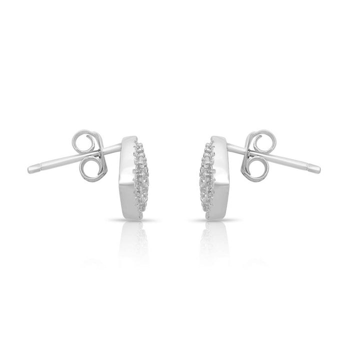Sparkling Triangle 925 Sterling Silver Rhodium Plated Jewellery Set