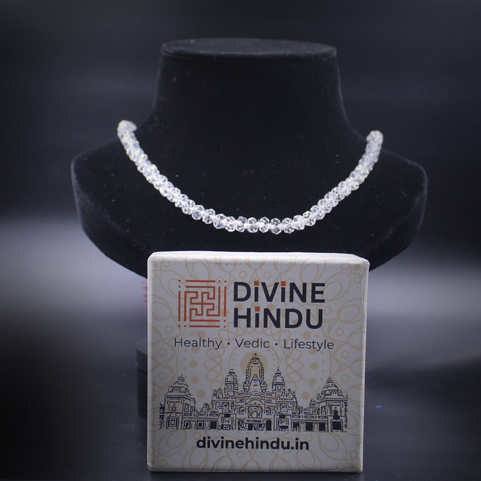 Full length Sphatik Mala (Diamond Cut) with 108 Beads