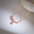 Springtime Bloom Silver Rose Gold Plated Necklace