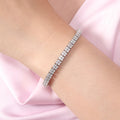 Square Brilliance Rhodium Plated 925 Sterling Silver Bracelet