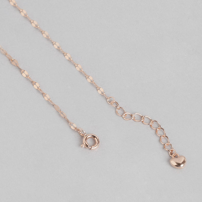 Star Colors Charm Rose Gold Plated 925 Silver Anklet