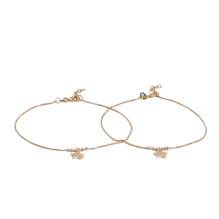 Star Drop 925 Sterling Silver Anklet