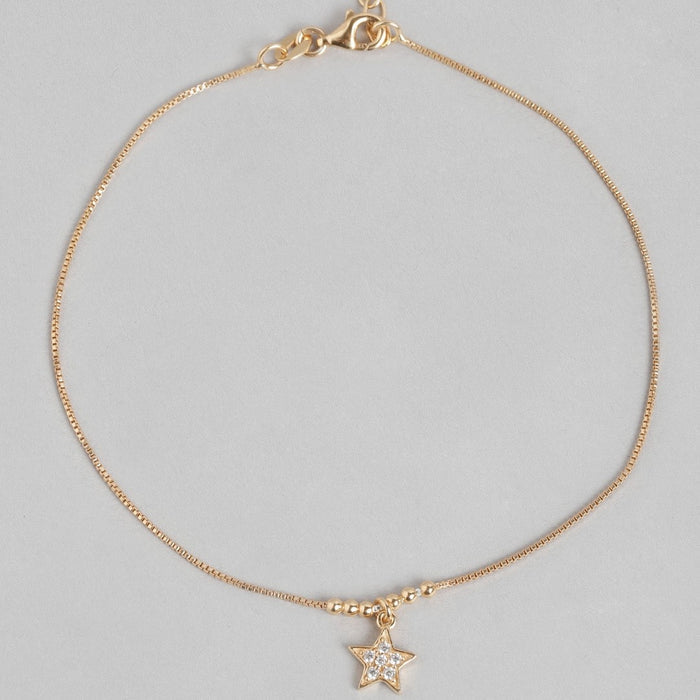 Star Drop 925 Sterling Silver Anklet