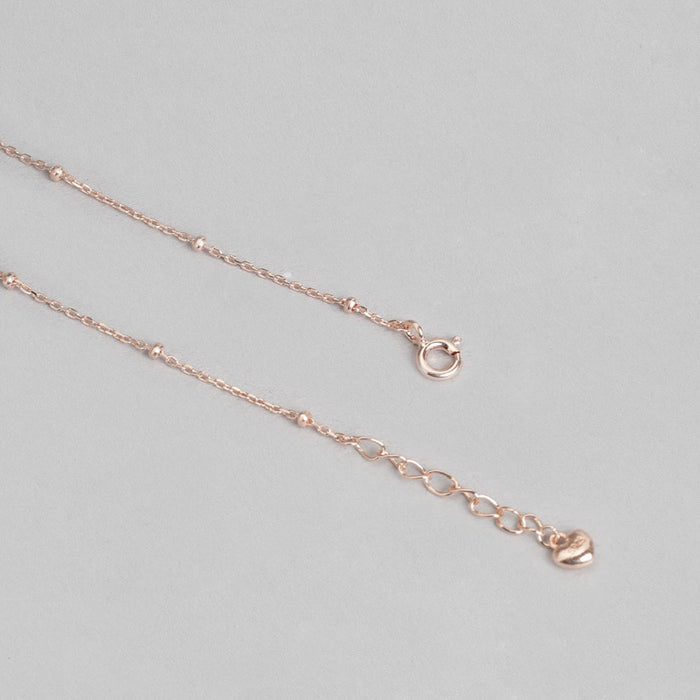 Star Drop Rose Gold Plated 925 Silver Charm Anklet