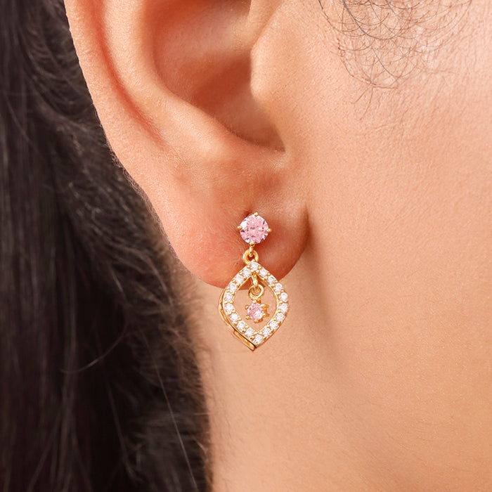 Star Leaf Gold Plated 925 Sterling Silver Earrings