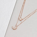 Star & Moon 925 Sterling Silver Layered Necklace