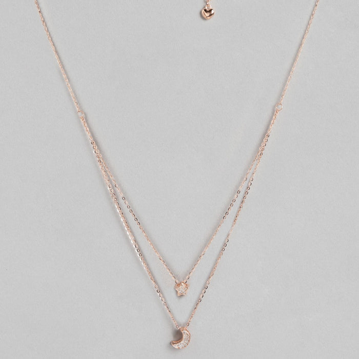 Star & Moon 925 Sterling Silver Layered Necklace