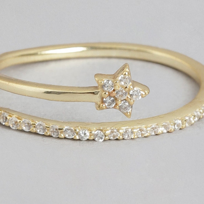 Star Spiral 925 Sterling Silver Ring for Her (Adjustable)