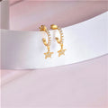 Star Studded CZ 925 Silver Earring