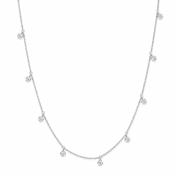 Stardust Line Rhodium Plated 925 Sterling Silver Waist Chain