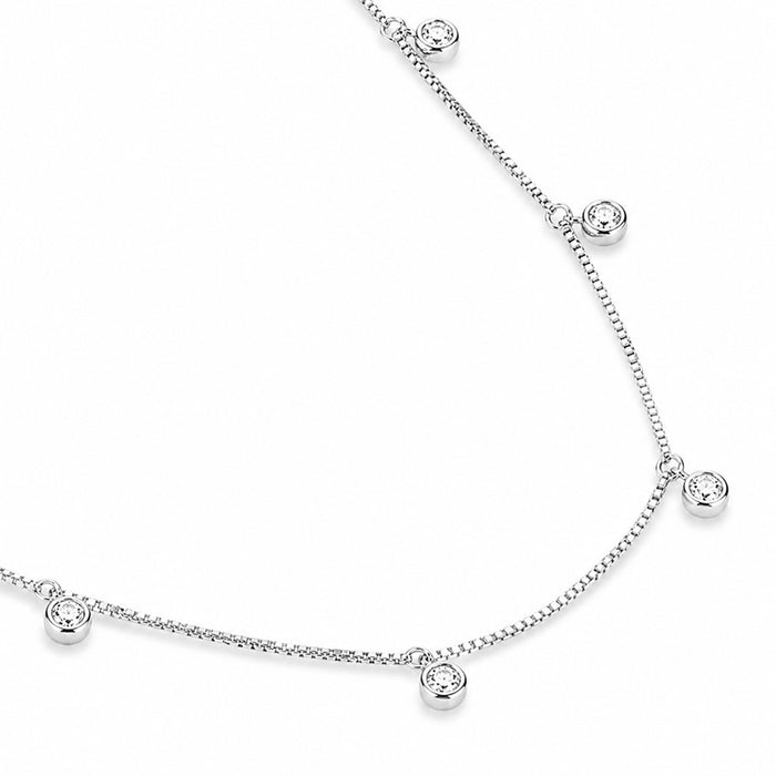Stardust Line Rhodium Plated 925 Sterling Silver Waist Chain