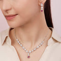 Starlight Serenade Rhodium Plated 925 Sterling Silver Jewellery Set