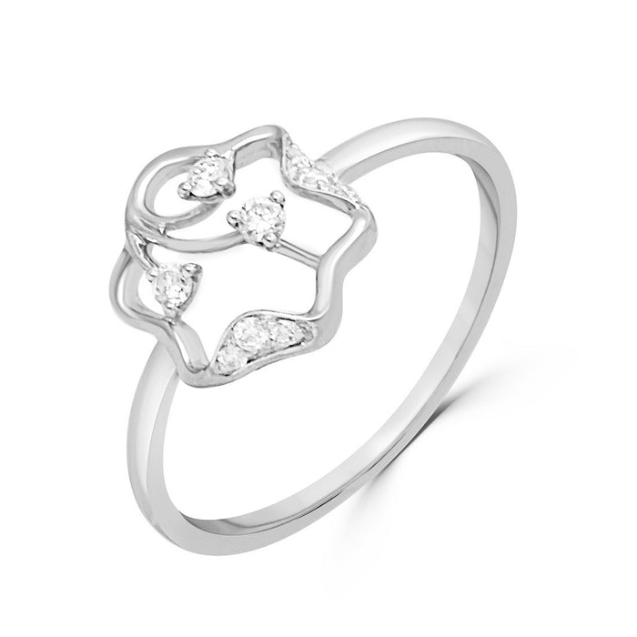 Starlit Grace Gold Plated Ring with Lab-Grown Diamonds