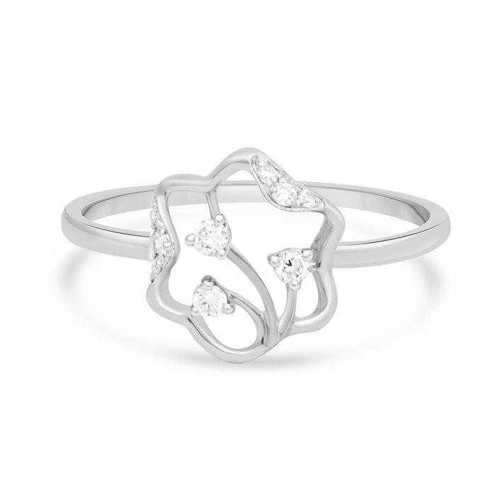 Starlit Grace Gold Plated Ring with Lab-Grown Diamonds