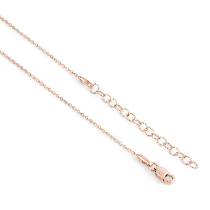 Starry Elegance Rose Gold Plated 925 Sterling Silver Pendant With Link Chain