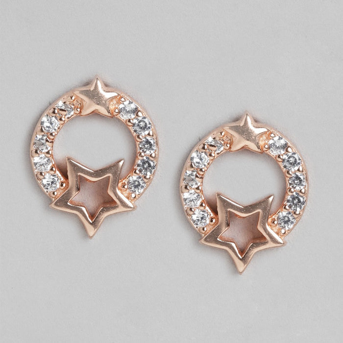 Stellar Harmony Rose Gold Plated 925 Sterling Silver Jewelry Set