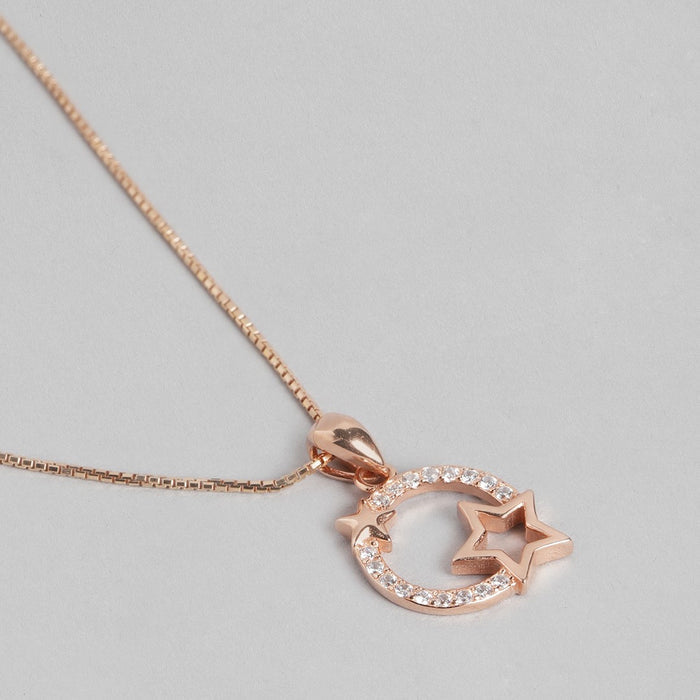 Stellar Harmony Rose Gold Plated 925 Sterling Silver Jewelry Set