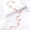 Stellar Radiance Rose Gold Plated 925 Silver Bracelet (Adjustable)