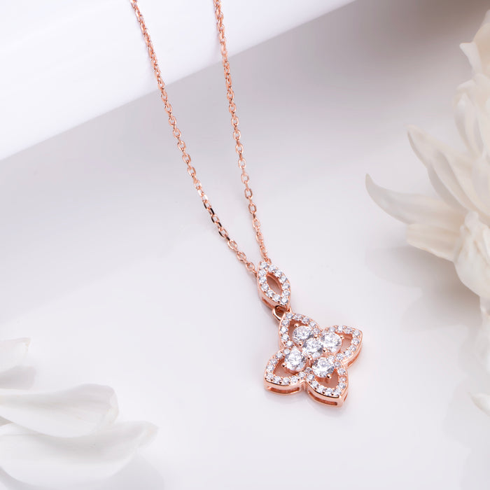 Stellar Starlight 925 Sterling Silver Rose gold Plated Necklace